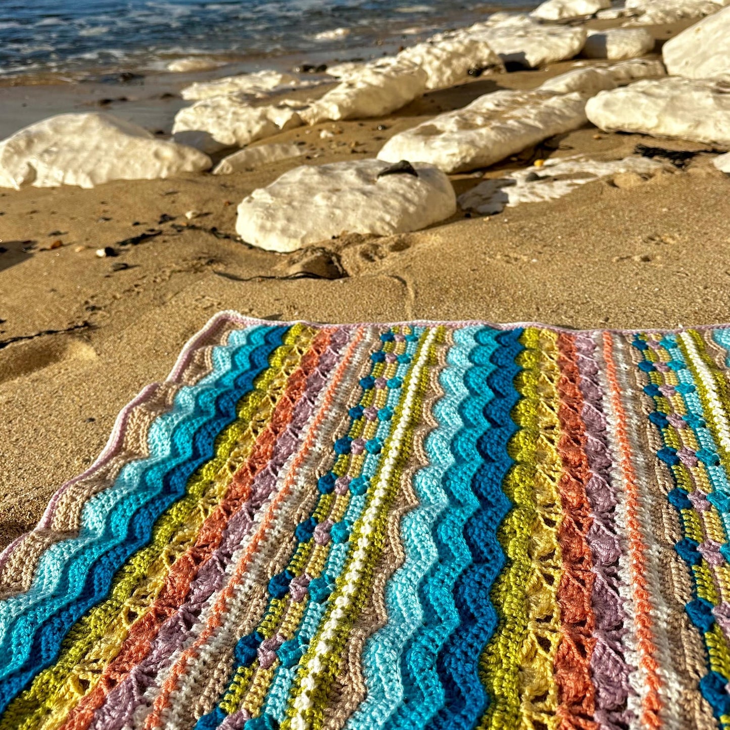 Coastal Retreat Blanket Crochet Pattern