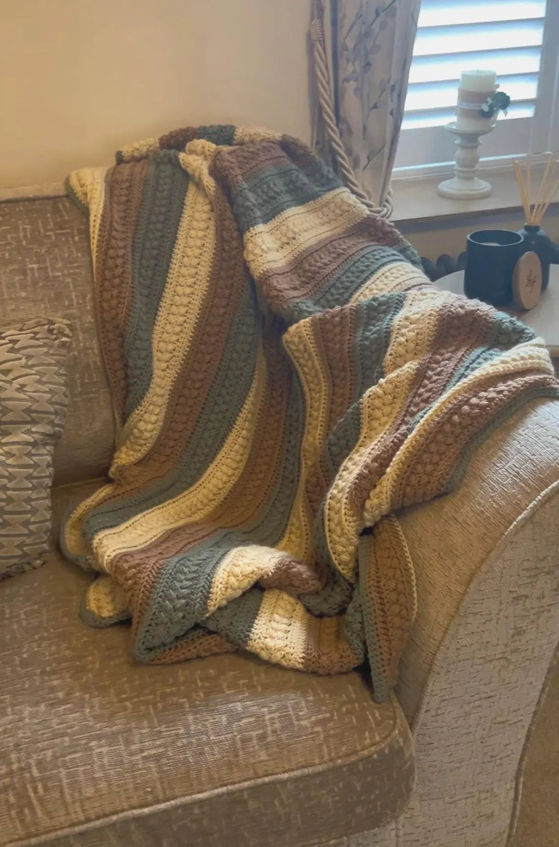 Easy Textured Crochet Blanket Pattern