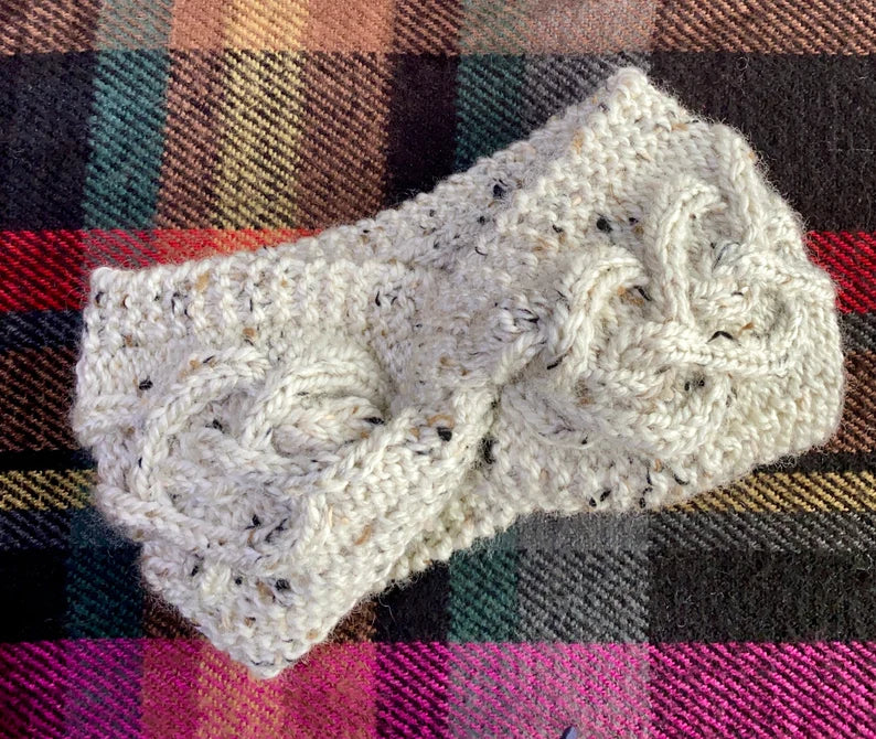 Fingerless Gloves and Head Warmer Set Knitting Pattern