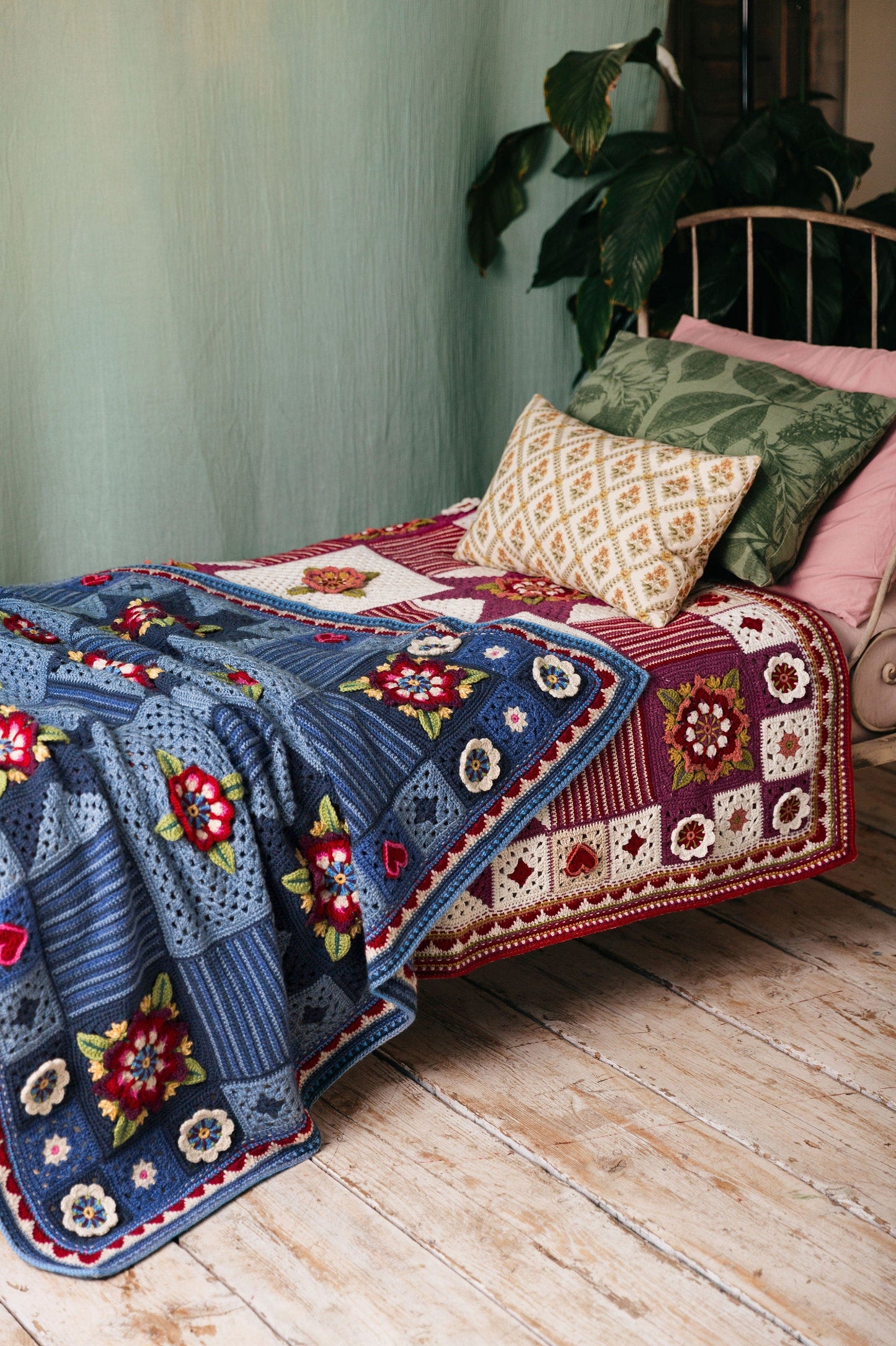 Indigo Dreams & Crimson Dreams Blanket Crochet Pattern