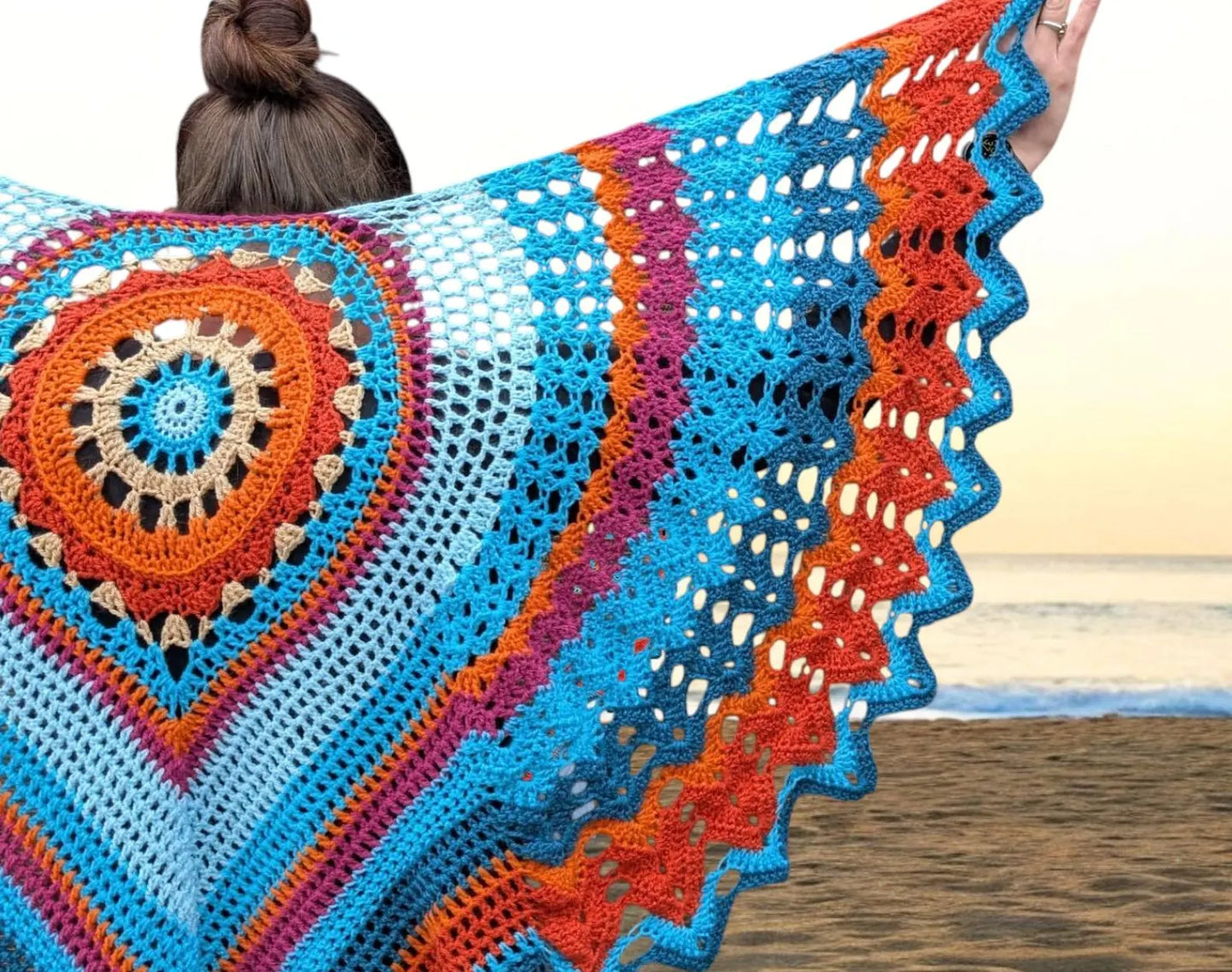 Mandala Bird Shawl Crochet Pattern