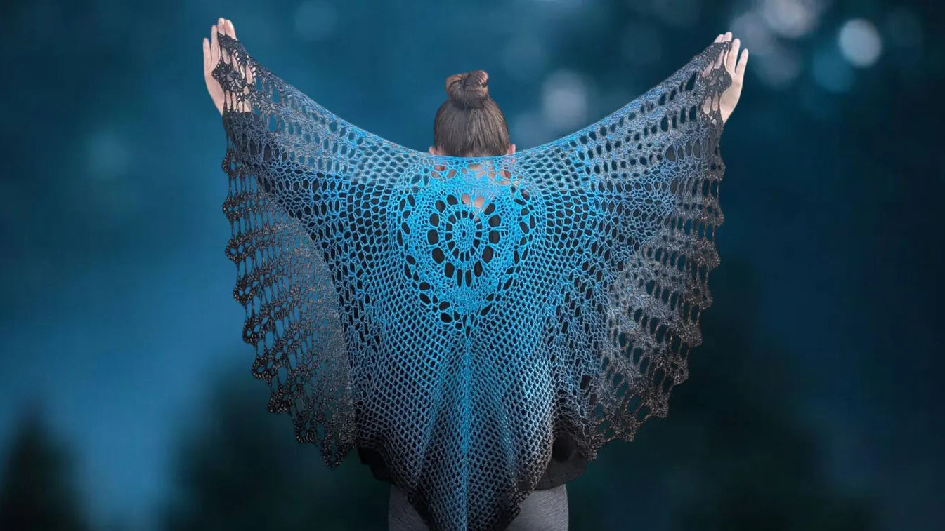 Raven Bird Shawl Pattern