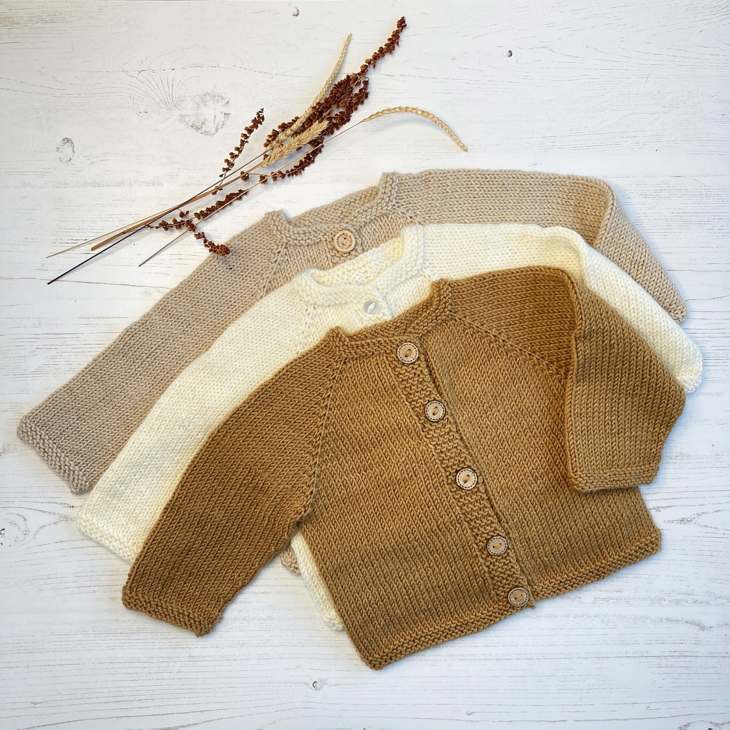 Simple Top Down Baby Cardigan Knitting Pattern