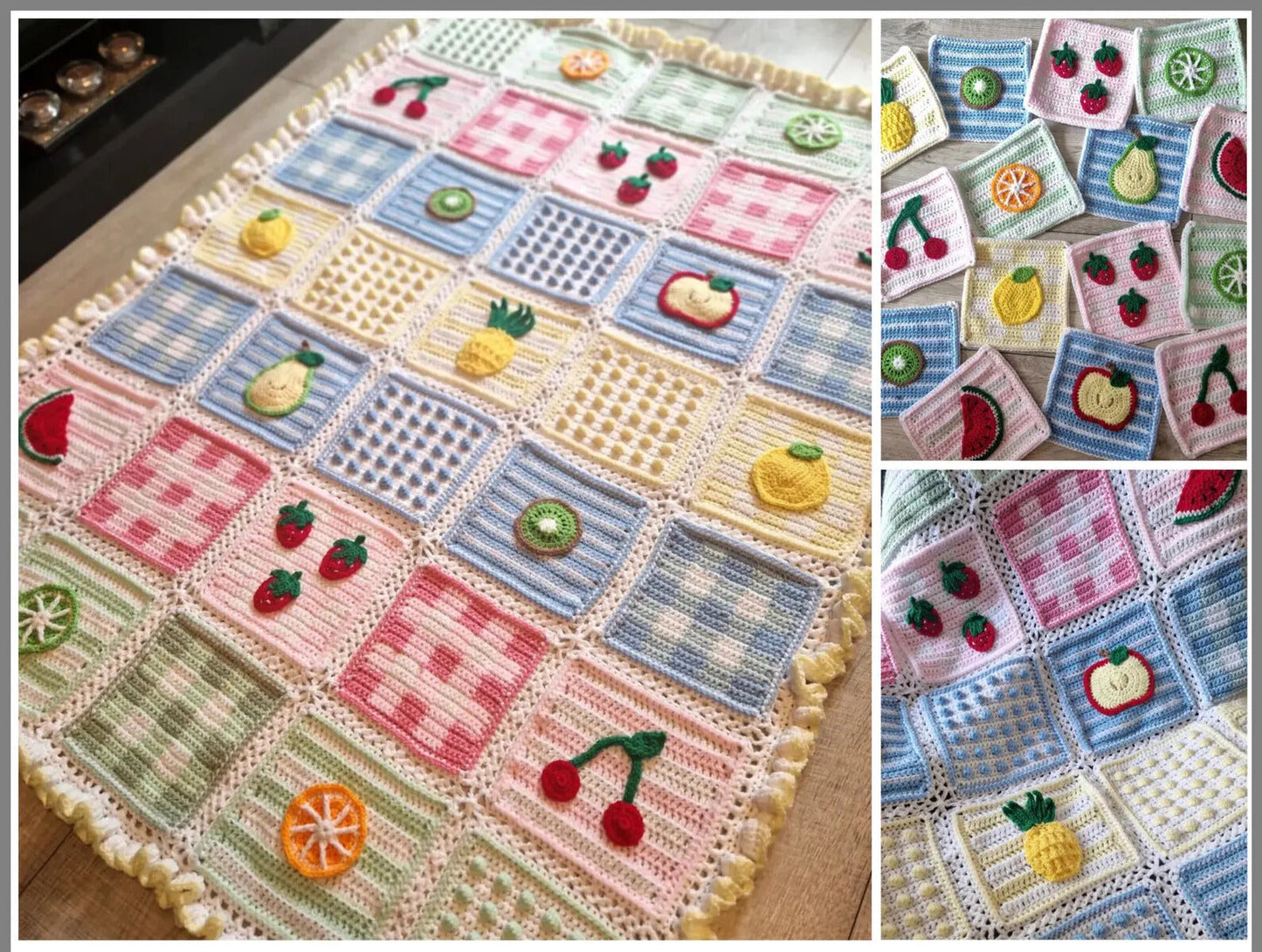 Tooty Fruity Blanket Crochet Pattern