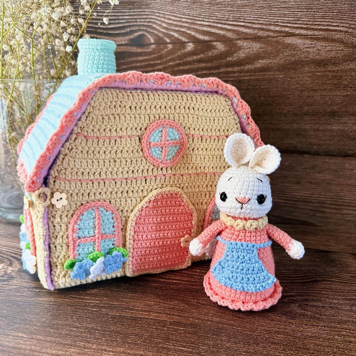 Blossom Bunny Cottage Crochet Pattern