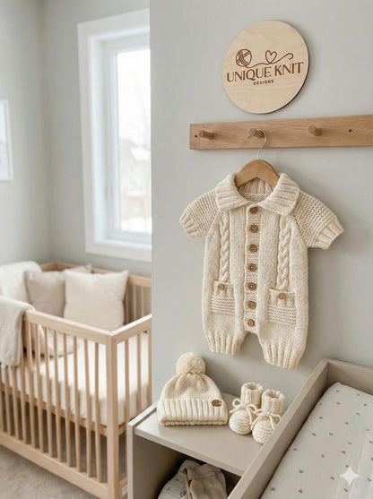 Acorn Romper Knitting Pattern