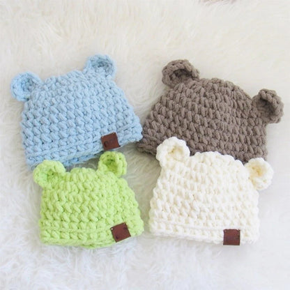 30 Minute Teddy Bear Baby Hat Crochet Pattern