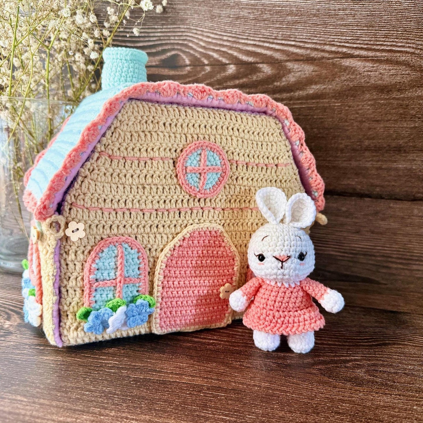 Blossom Bunny Cottage Crochet Pattern