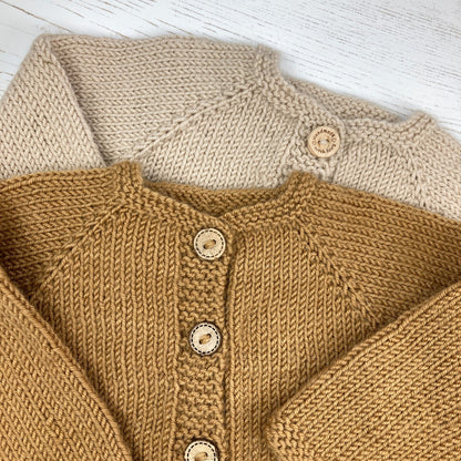 Simple Top Down Baby Cardigan Knitting Pattern