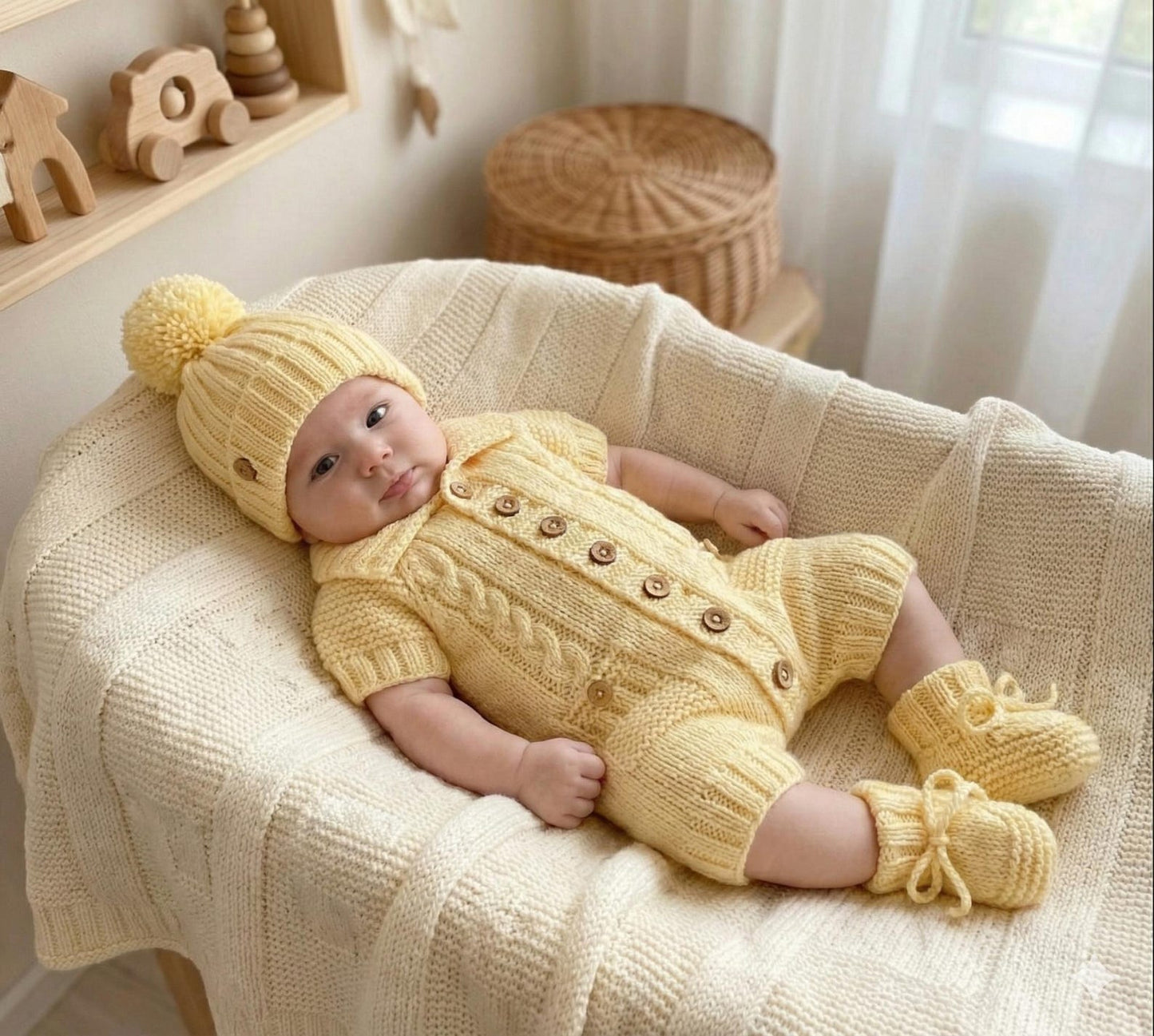 Acorn Romper Knitting Pattern