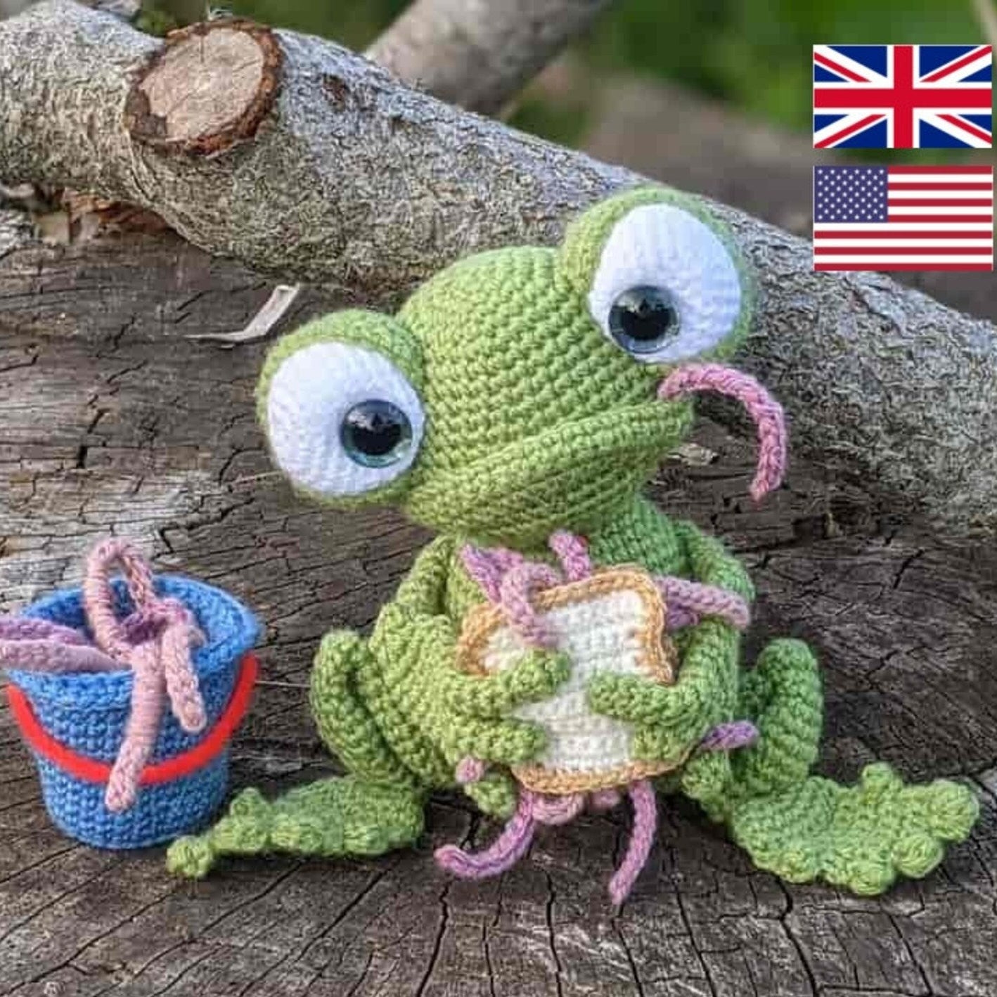 Sandwich Frog Crochet Pattern
