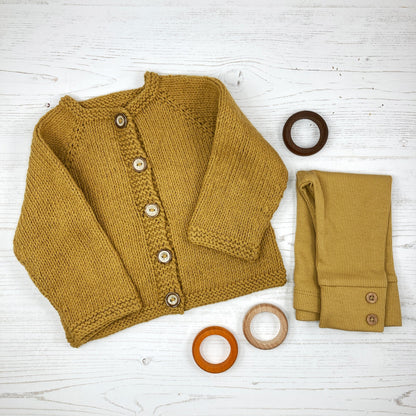 Simple Top Down Baby Cardigan Knitting Pattern