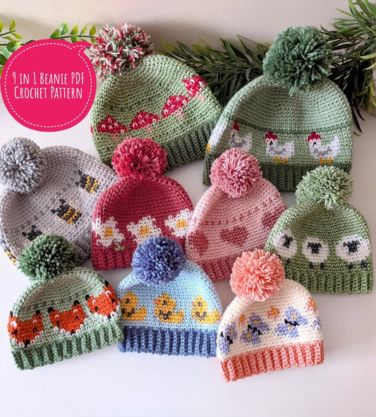 9 in 1 Beanie Crochet Pattern