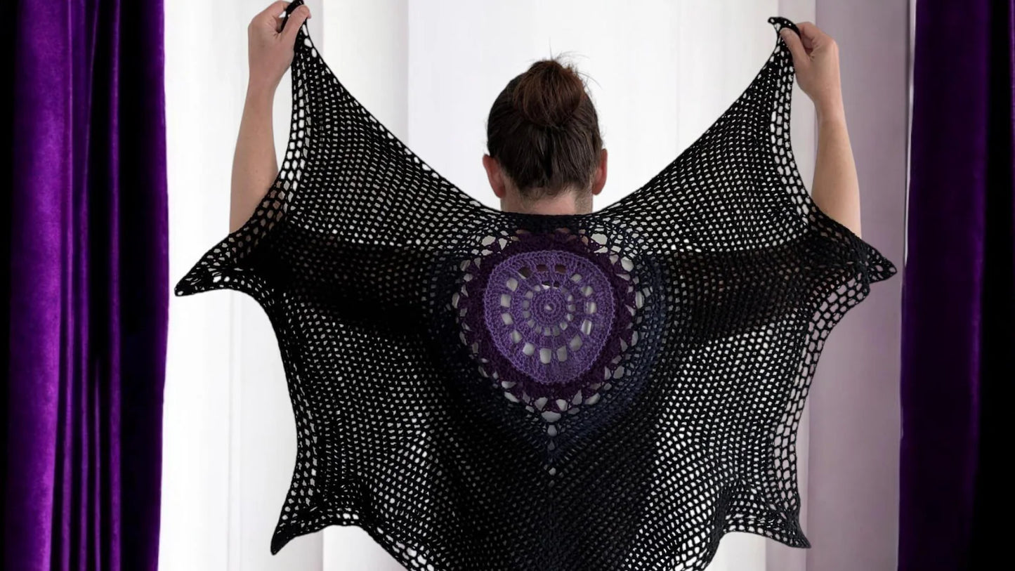 Bat Shawl Crochet Pattern