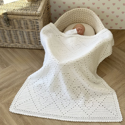 Hearts Baby Blanket Crochet Pattern