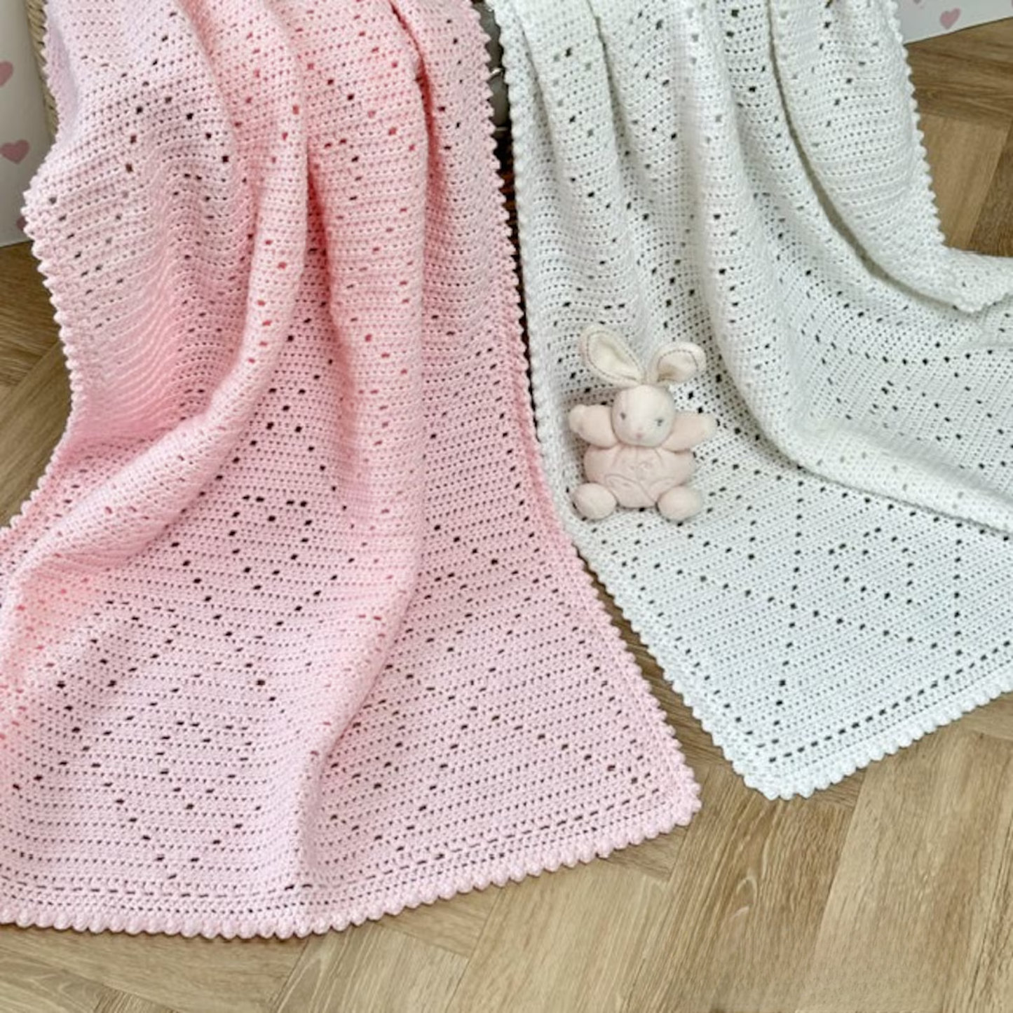 Hearts Baby Blanket Crochet Pattern