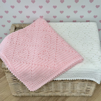 Hearts Baby Blanket Crochet Pattern