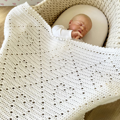 Hearts Baby Blanket Crochet Pattern