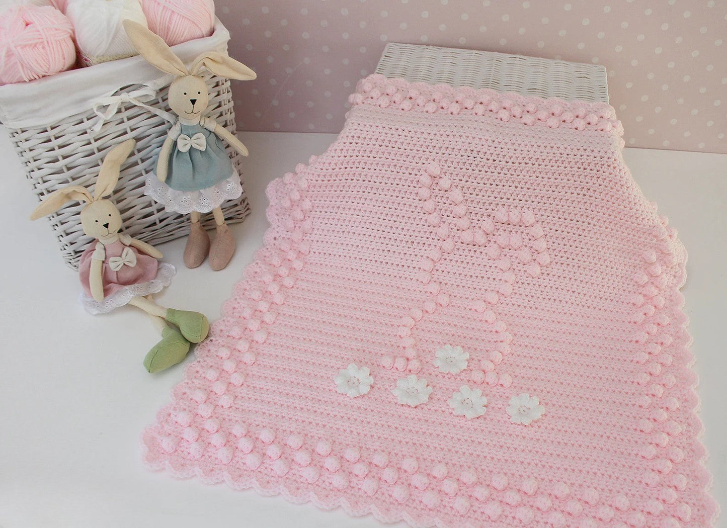 Flopsy Bunny Blanket Crochet Pattern
