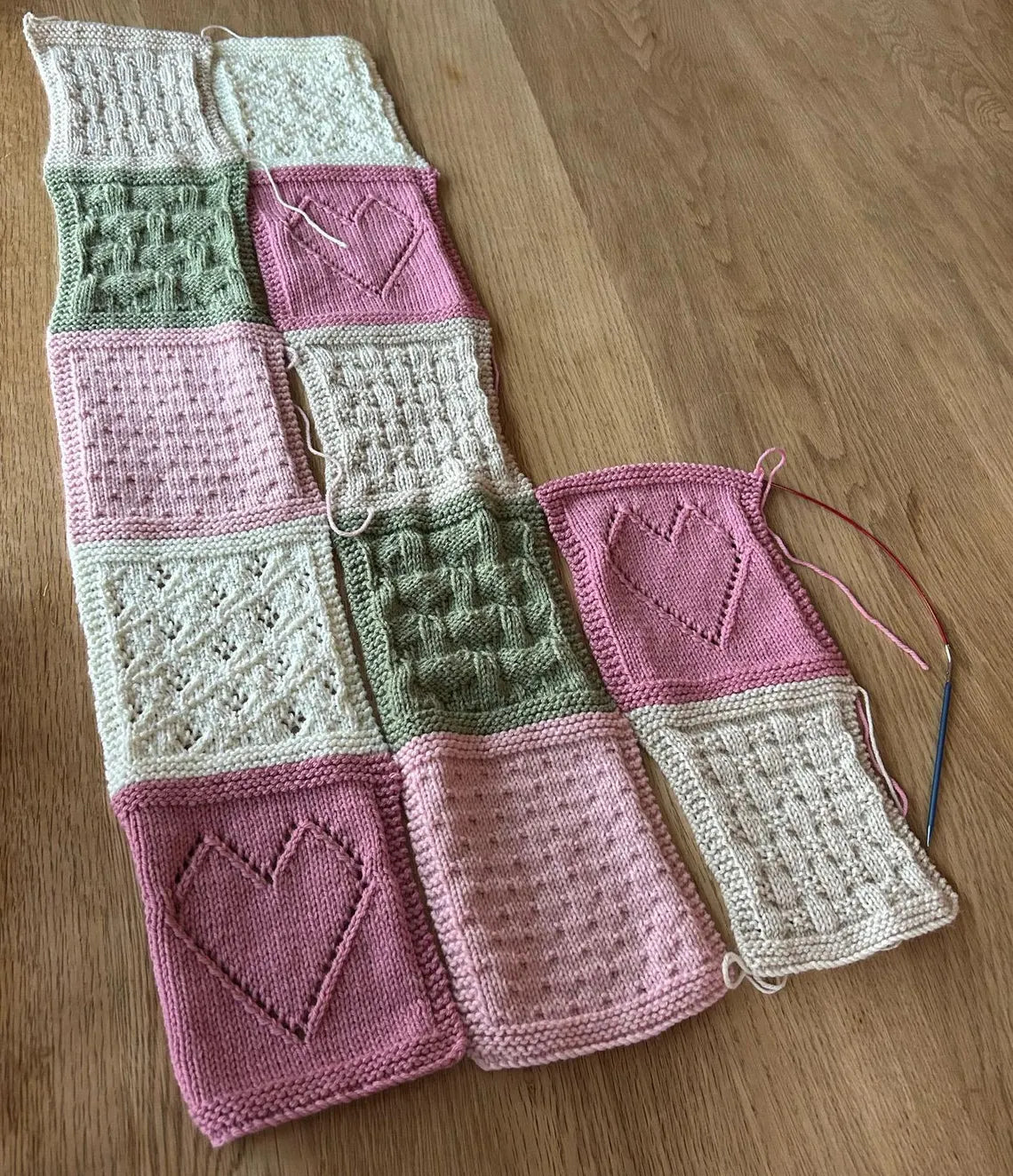 Pretty Patchwork Baby Blanket Knitting Pattern