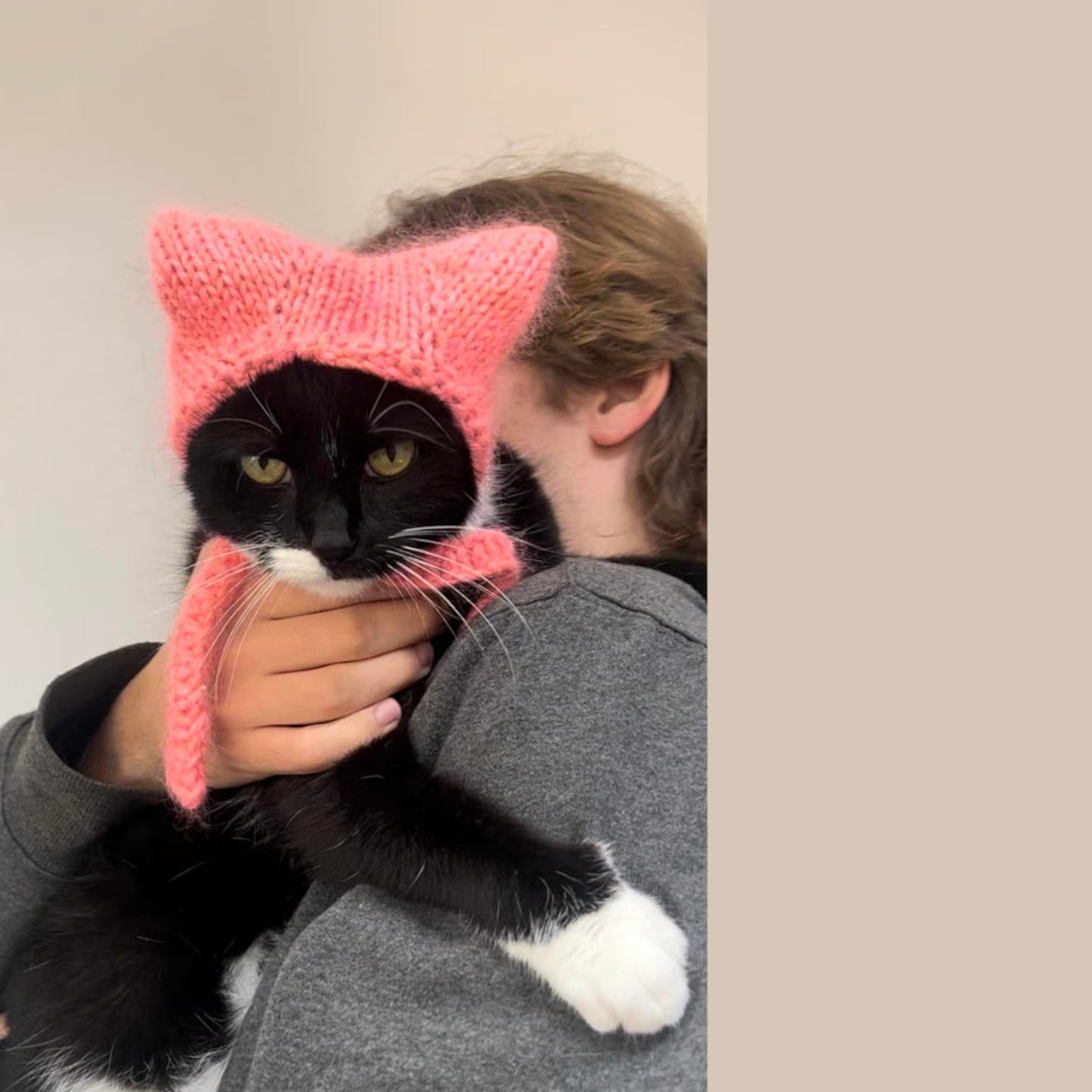 Cat Hat With Kitty Ears Knitting Pattern