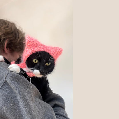 Cat Hat With Kitty Ears Knitting Pattern