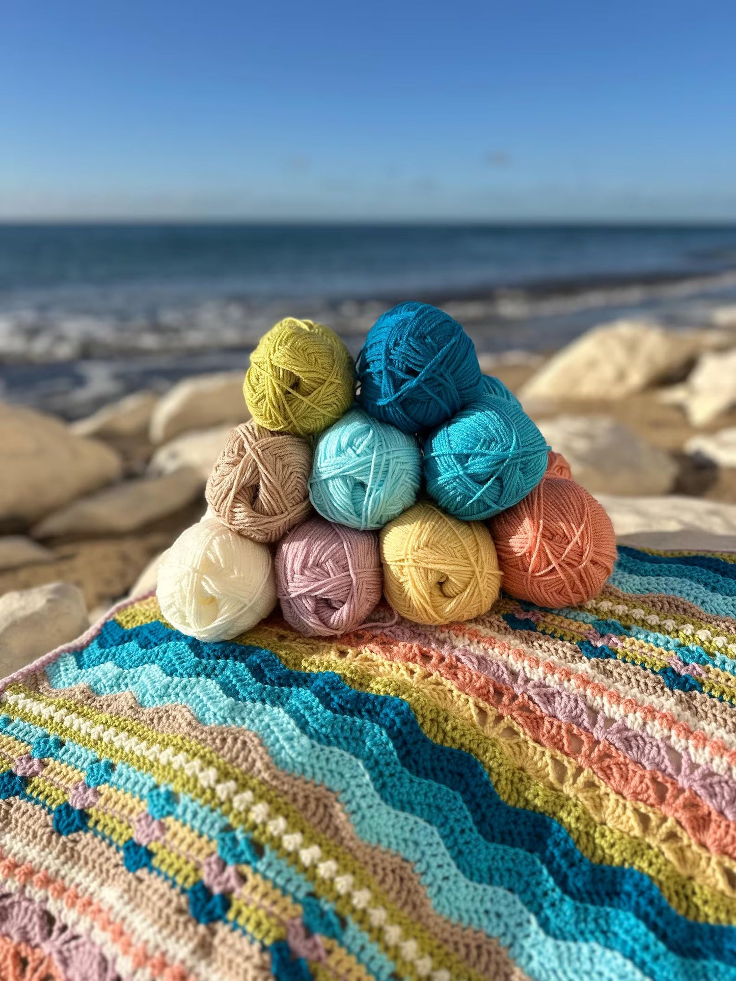 Coastal Retreat Blanket Crochet Pattern