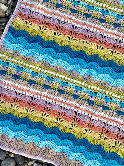Coastal Retreat Blanket Crochet Pattern