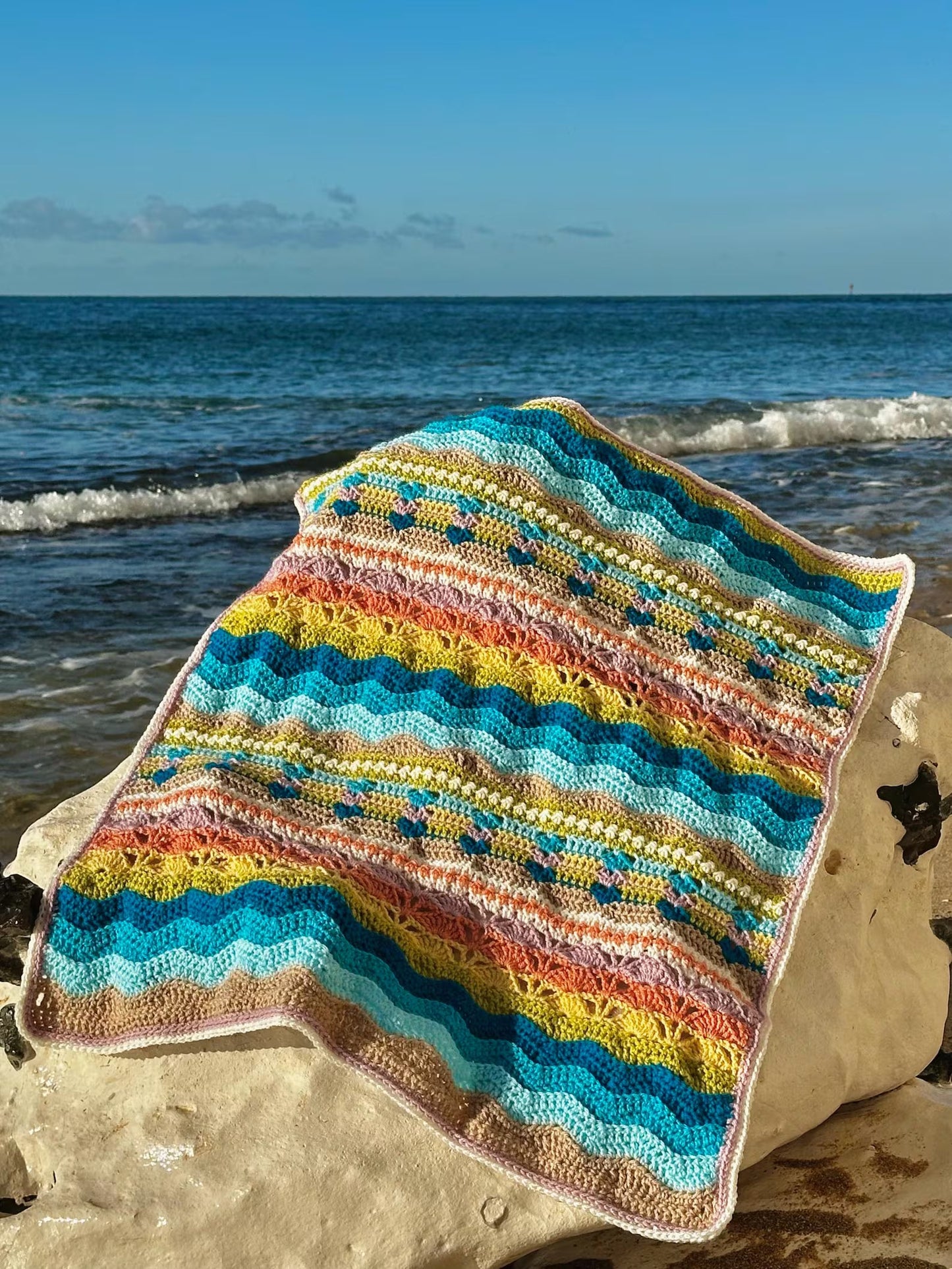 Coastal Retreat Blanket Crochet Pattern