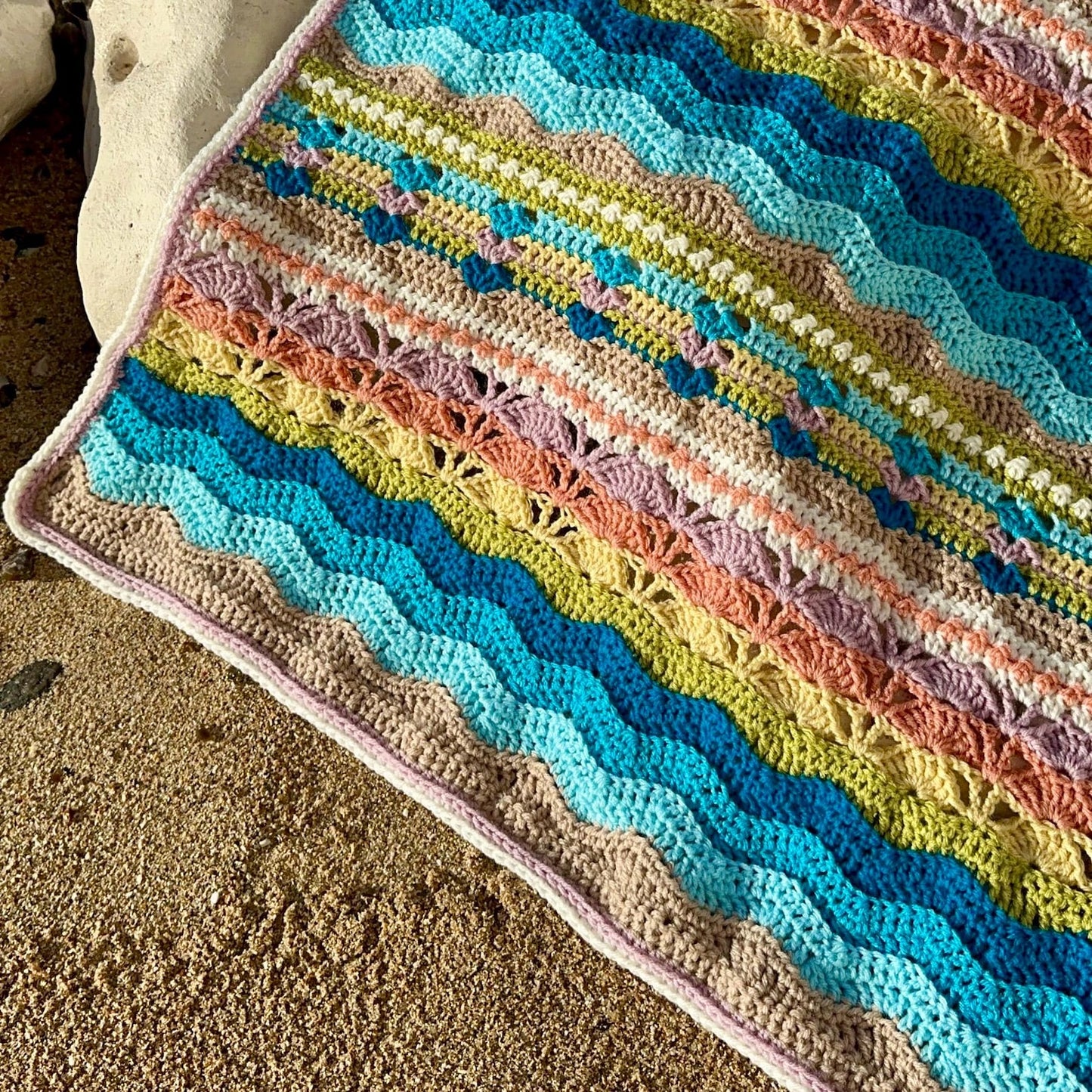 Coastal Retreat Blanket Crochet Pattern
