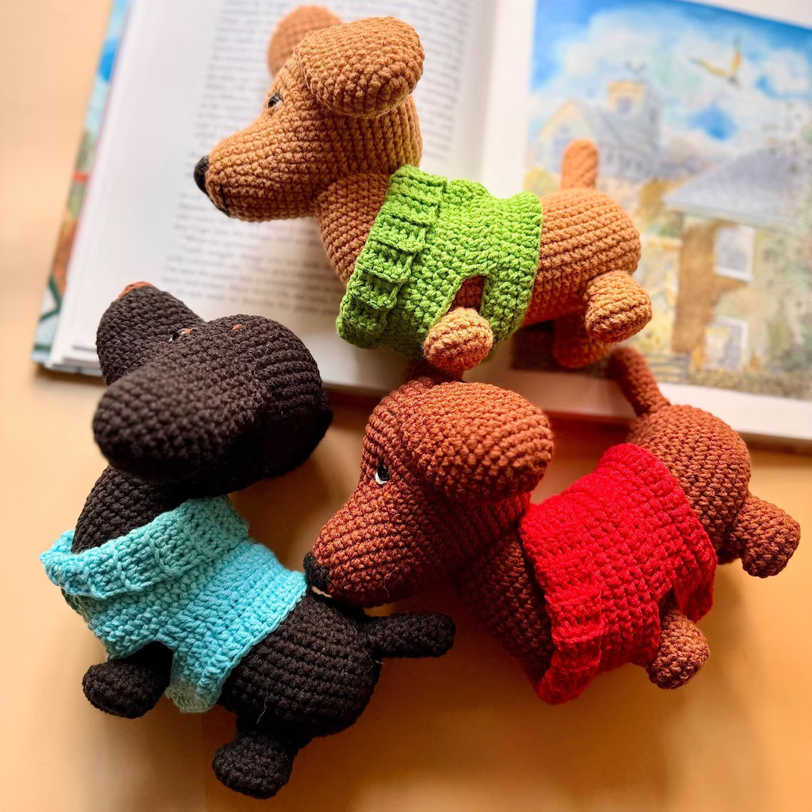 Dachshund in Sweater Crochet Pattern