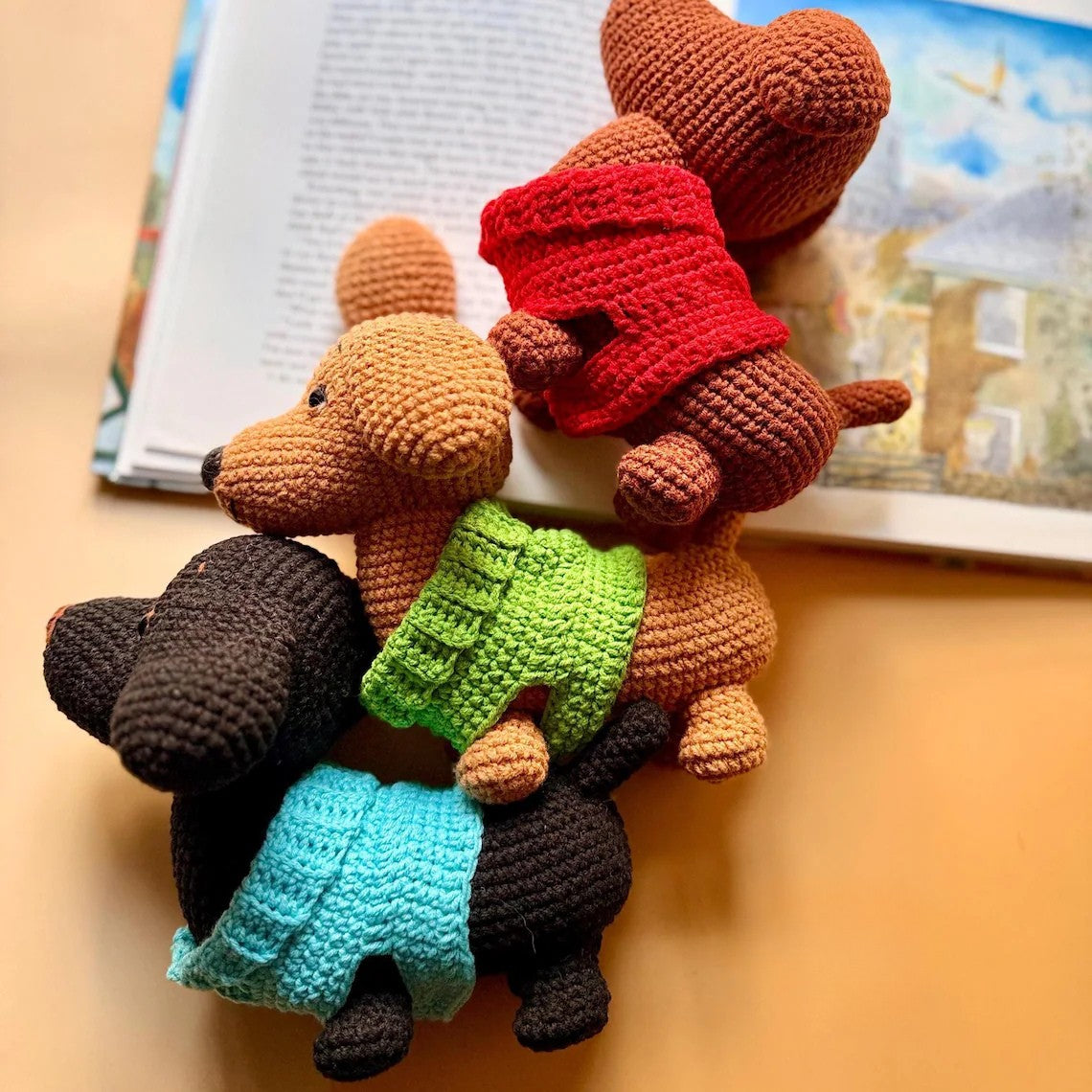 Dachshund in Sweater Crochet Pattern