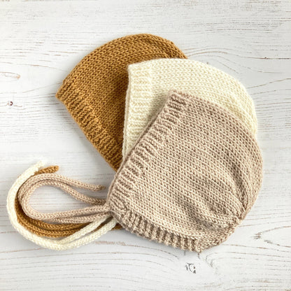 Easy Baby Bonnet Knitting Pattern