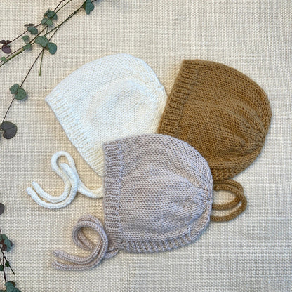 Easy Baby Bonnet Knitting Pattern