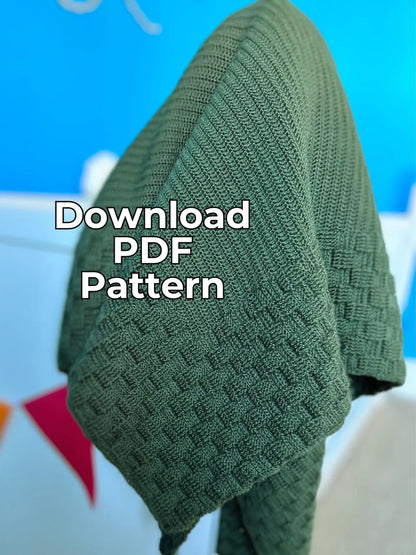 Easy Basket Weave Afghan Crochet Pattern