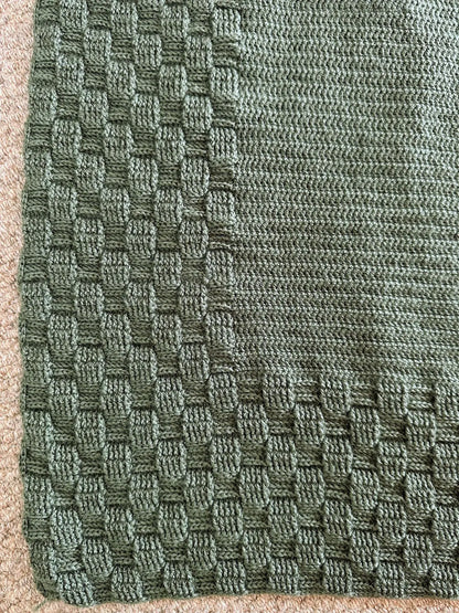 Easy Basket Weave Afghan Crochet Pattern