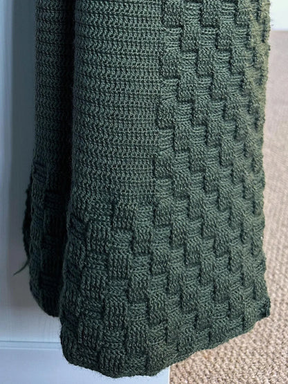 Easy Basket Weave Afghan Crochet Pattern