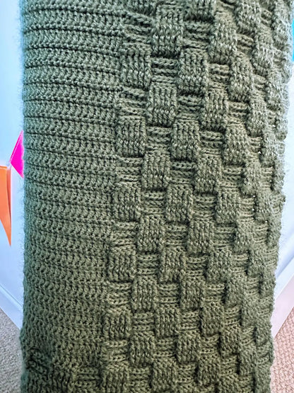 Easy Basket Weave Afghan Crochet Pattern