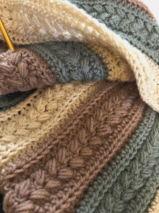 Easy Textured Crochet Blanket Pattern