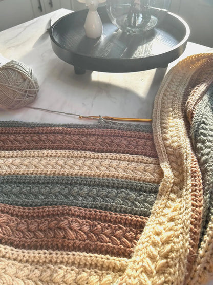Easy Textured Crochet Blanket Pattern