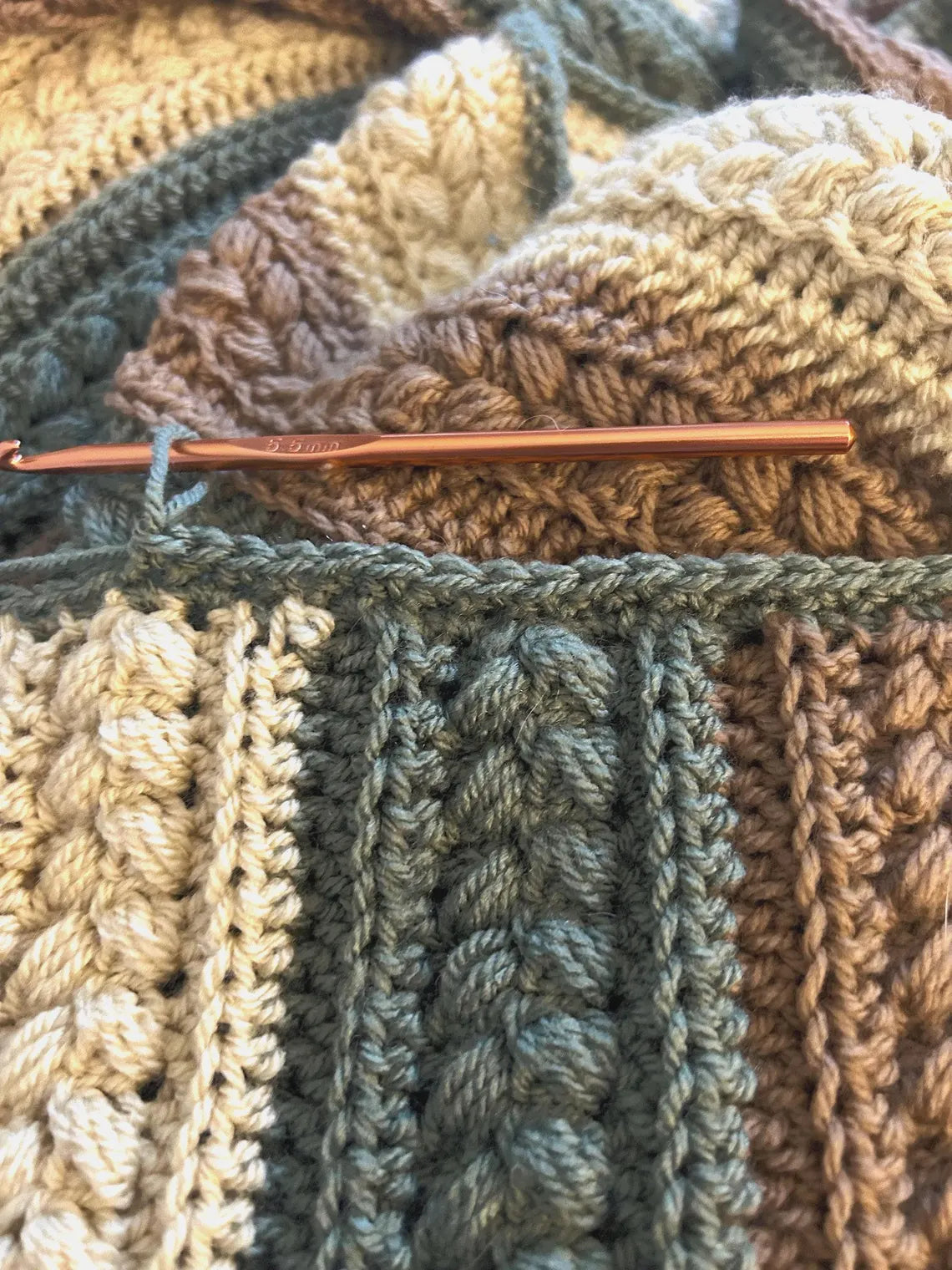 Easy Textured Crochet Blanket Pattern