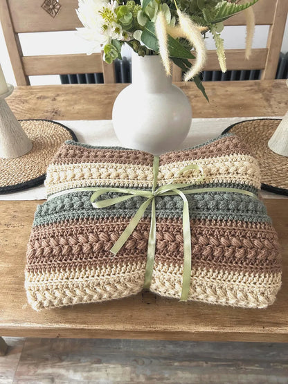 Easy Textured Crochet Blanket Pattern