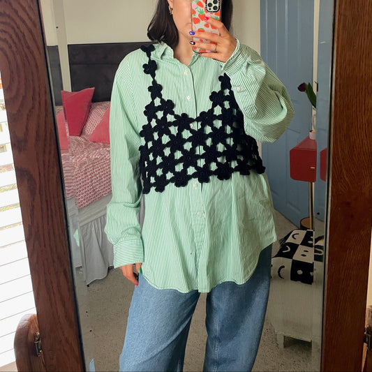 Flower Motif Daisy Chain Top Crochet Pattern