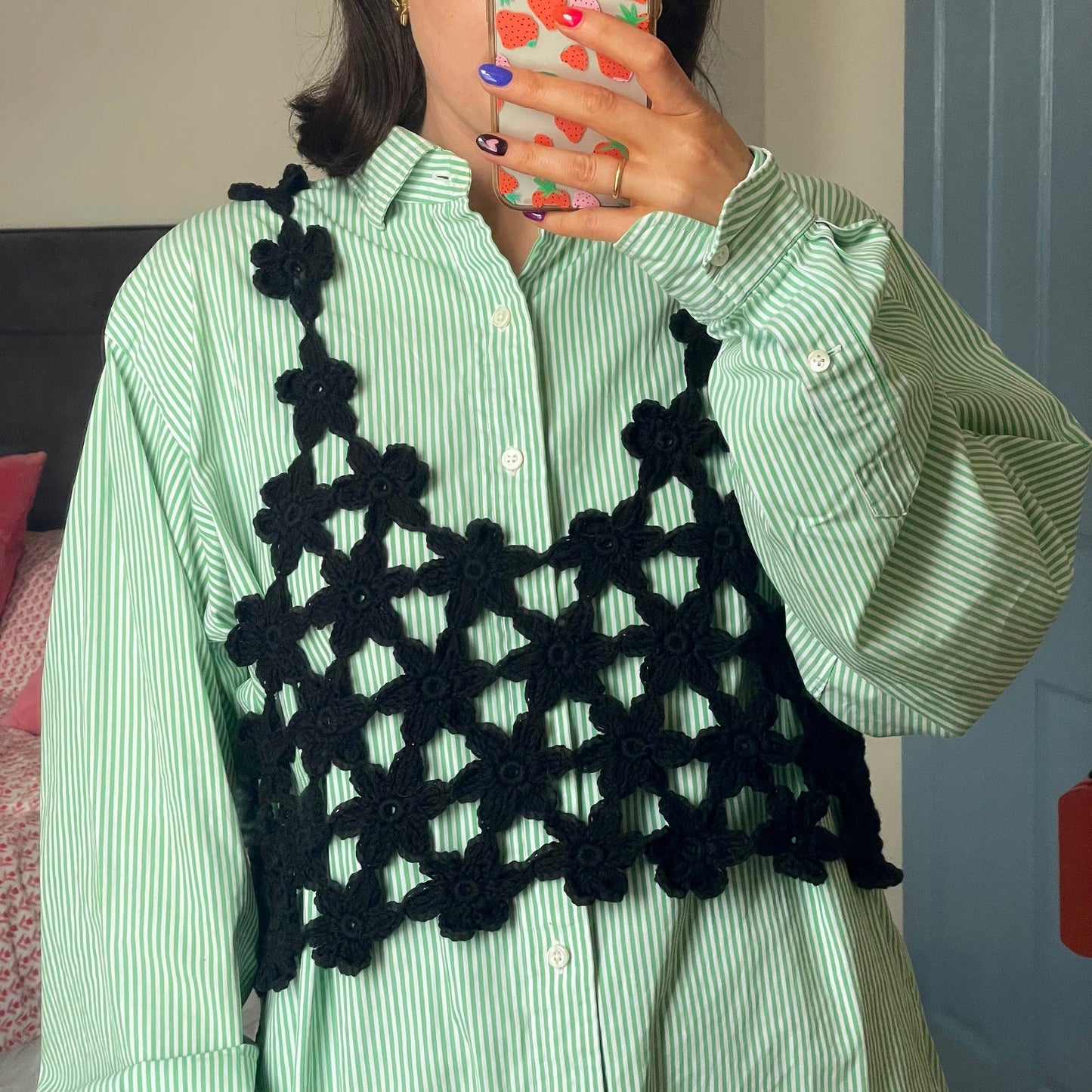 Flower Motif Daisy Chain Top Crochet Pattern