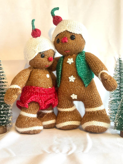 Gingerbread People Knitting Pattern