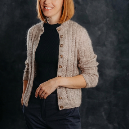 Simple Cable Cardigan Knitting Pattern