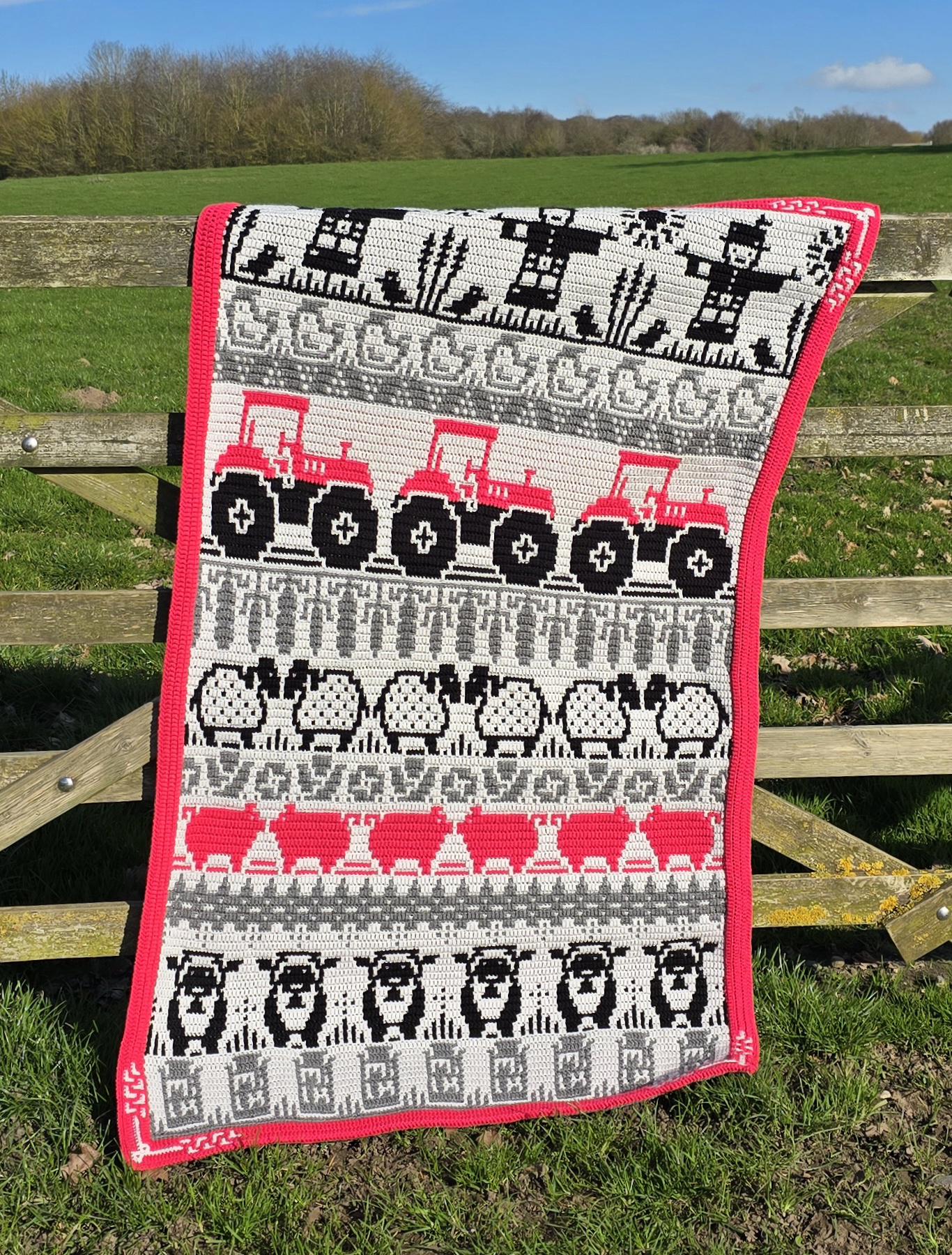 Harmony Farm Mosaic Blanket Crochet Pattern