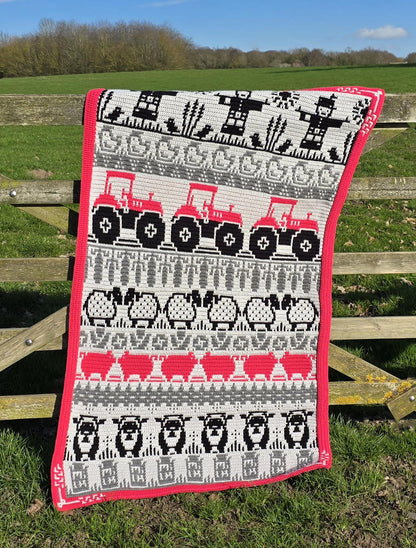 Harmony Farm Mosaic Blanket Crochet Pattern