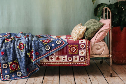 Indigo Dreams & Crimson Dreams Blanket Crochet Pattern