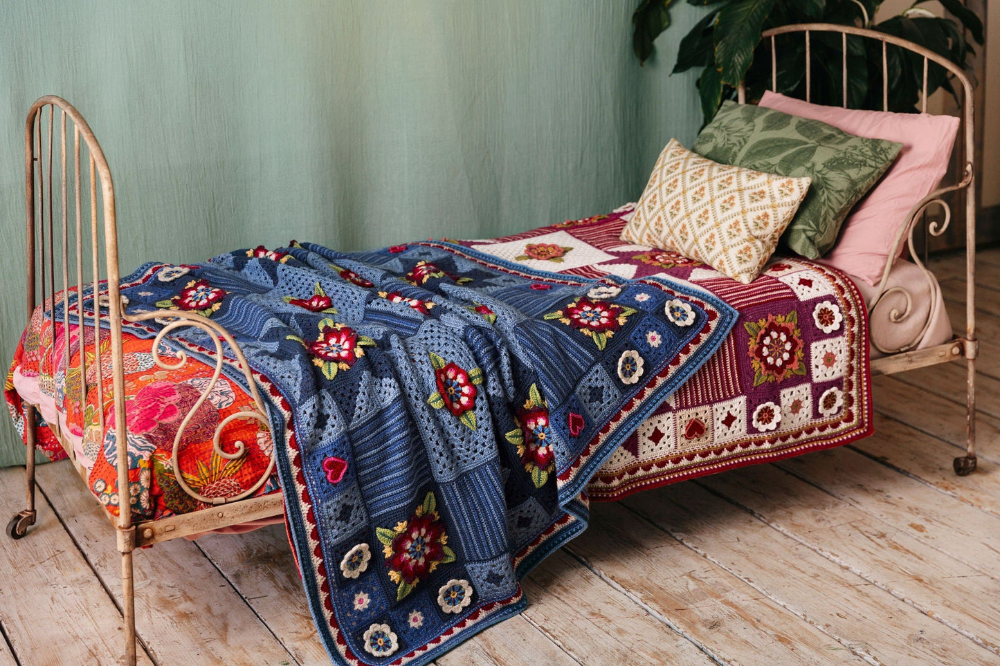 Indigo Dreams & Crimson Dreams Blanket Crochet Pattern